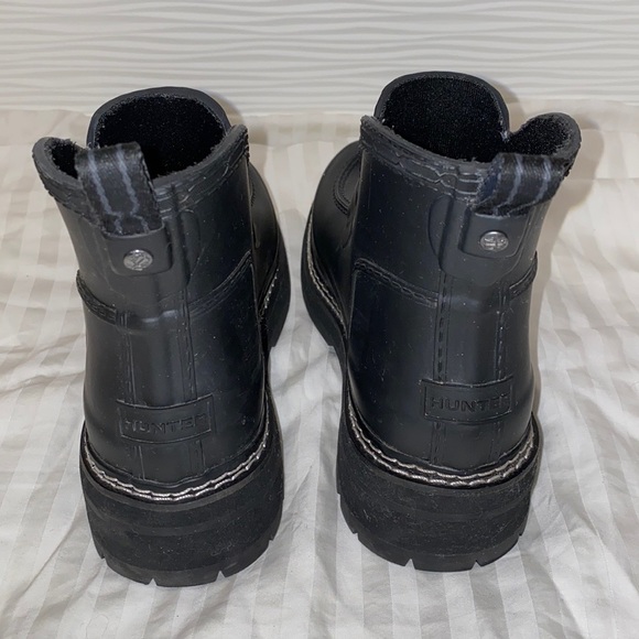 Hunter Refined Stitch Detail Rubber Loafer Ankle Boots - Picture 3 of 9